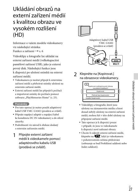 Sony HDR-CX320E - HDR-CX320E Consignes d&rsquo;utilisation Tch&egrave;que