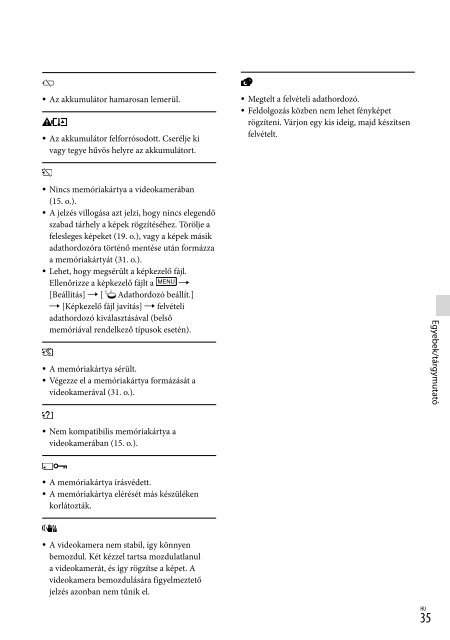 Sony HDR-CX320E - HDR-CX320E Consignes d&rsquo;utilisation Hongrois