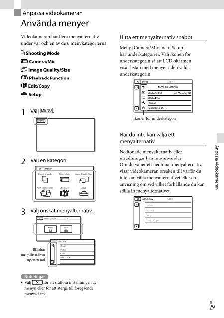 Sony HDR-CX320E - HDR-CX320E Consignes d&rsquo;utilisation Finlandais