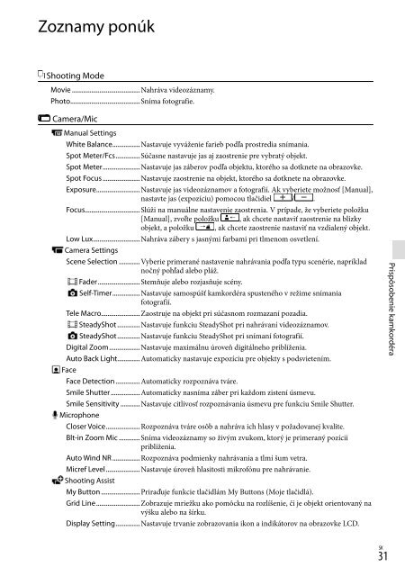 Sony HDR-CX320E - HDR-CX320E Consignes d&rsquo;utilisation Danois