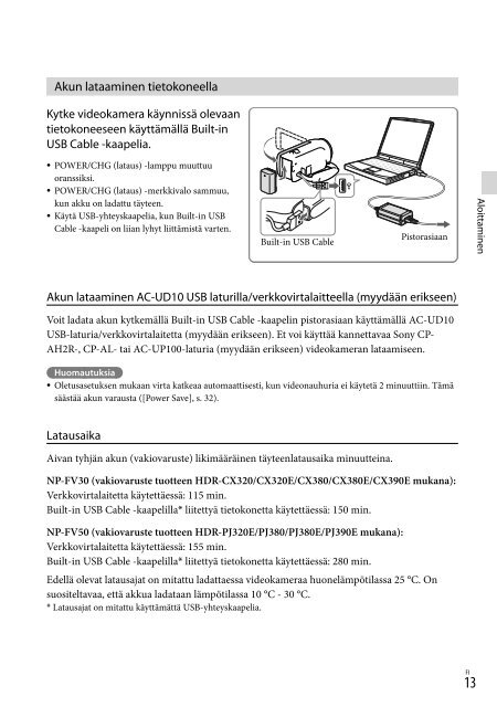 Sony HDR-CX320E - HDR-CX320E Consignes d&rsquo;utilisation Slovaque