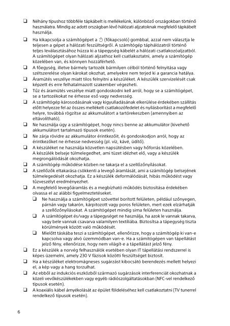 Sony SVD1321Z9R - SVD1321Z9R Documents de garantie Hongrois