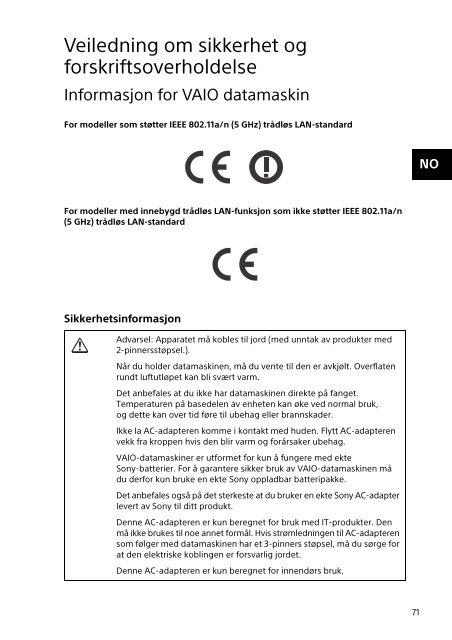 Sony SVD1321Z9R - SVD1321Z9R Documents de garantie Su&eacute;dois