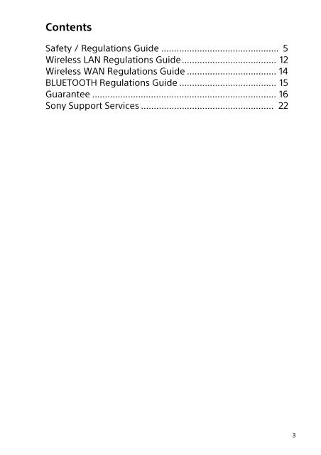 Sony SVD1321Z9R - SVD1321Z9R Documents de garantie Anglais