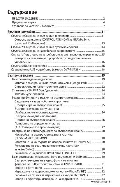 Sony DVP-NS728H - DVP-NS728H Istruzioni per l'uso Bulgaro