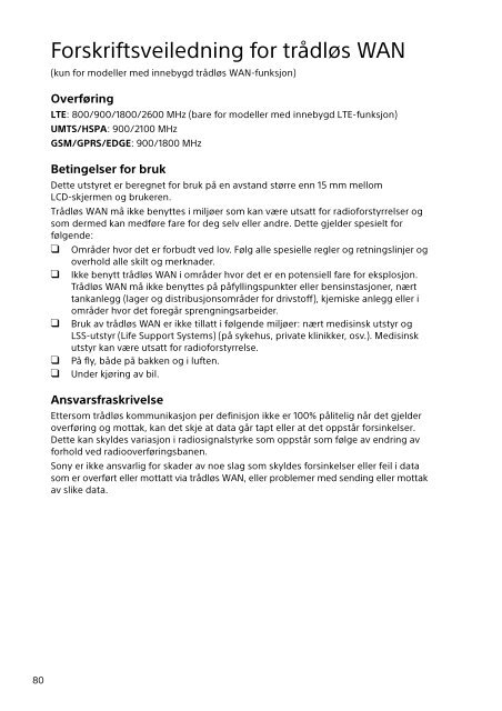 Sony SVF1521B6E - SVF1521B6E Documenti garanzia Svedese