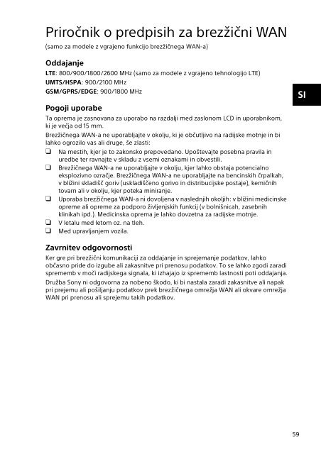 Sony SVF1521B6E - SVF1521B6E Documenti garanzia Croato