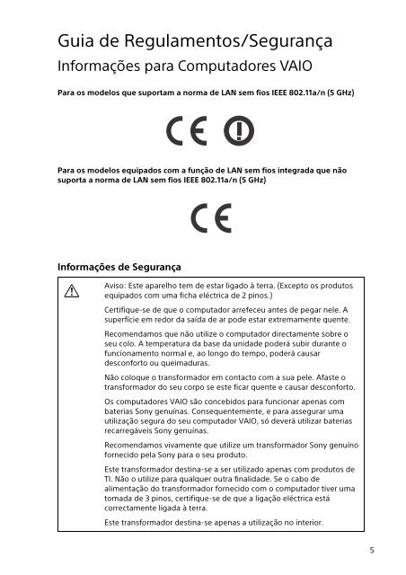 Sony SVF1521B6E - SVF1521B6E Documenti garanzia Svedese