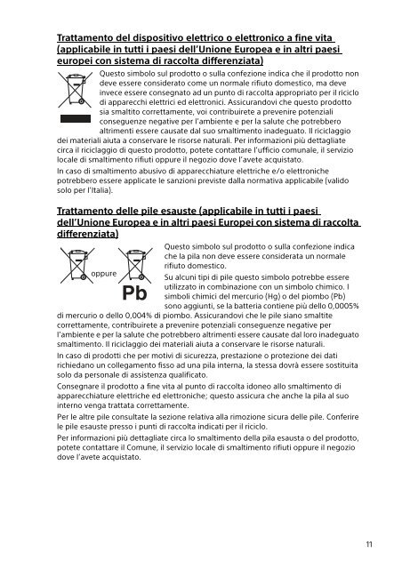 Sony SVF1521B6E - SVF1521B6E Documenti garanzia Italiano