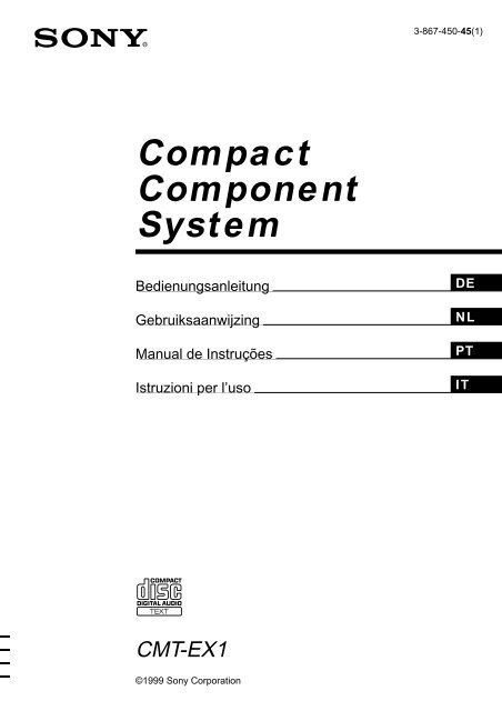 Sony CMT-EX1 - CMT-EX1 Istruzioni per l'uso