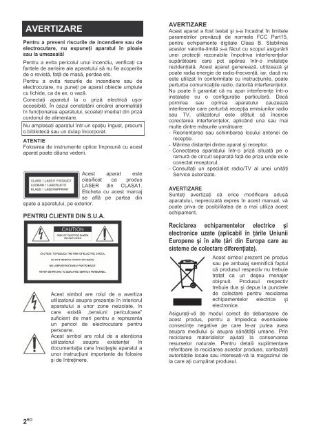 Sony MHC-EC77 - MHC-EC77 Istruzioni per l'uso Rumeno