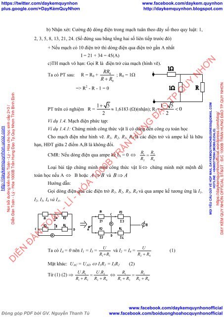 Bồi dưỡng học sinh giỏi cấp THCS sử dụng công cụ toán học trong việc giải bài tập vật lí phần điện học (vật lí 9) nhằm phát triển tư duy sáng tạo