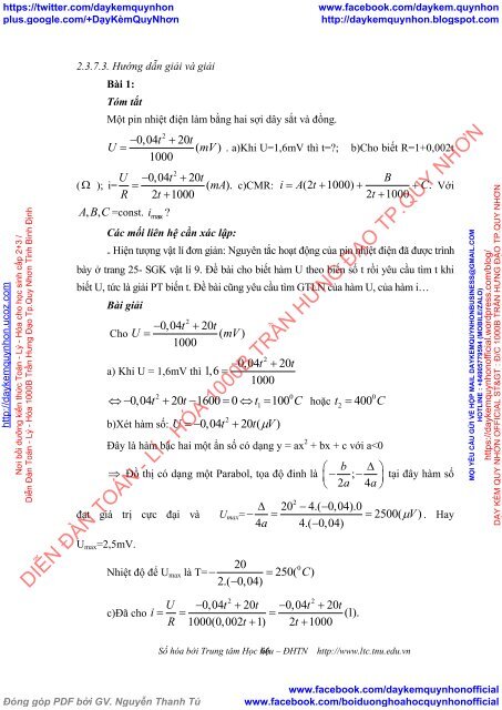 Bồi dưỡng học sinh giỏi cấp THCS sử dụng công cụ toán học trong việc giải bài tập vật lí phần điện học (vật lí 9) nhằm phát triển tư duy sáng tạo