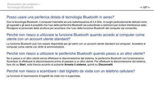 Sony VPCEF3E1E - VPCEF3E1E Mode d'emploi Italien