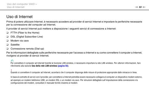 Sony VPCEF3E1E - VPCEF3E1E Mode d'emploi Italien