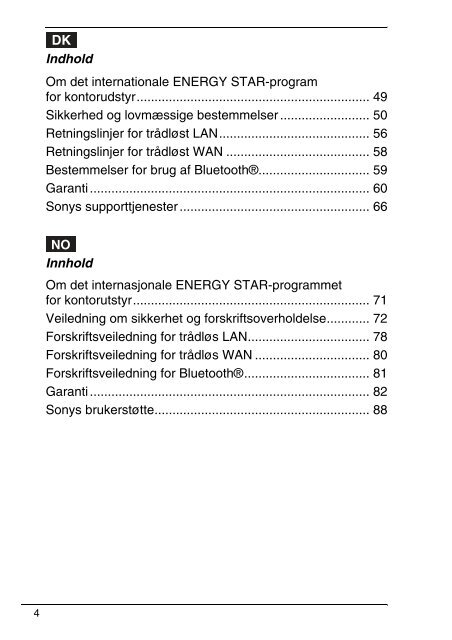 Sony VPCEF3E1E - VPCEF3E1E Documents de garantie Su&eacute;dois