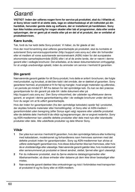 Sony VPCEF3E1E - VPCEF3E1E Documents de garantie Su&eacute;dois