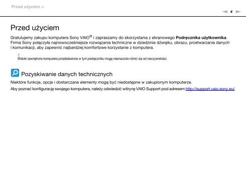 Sony VPCEF3E1E - VPCEF3E1E Mode d'emploi Polonais