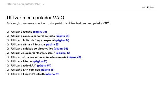 Sony VPCEF3E1E - VPCEF3E1E Mode d'emploi Portugais