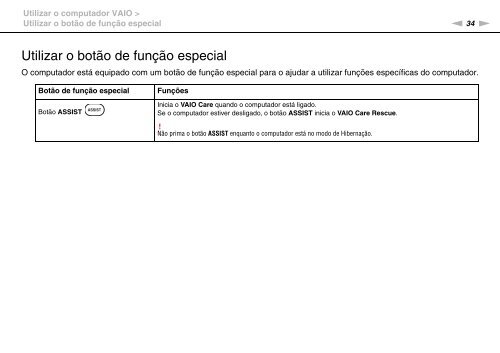 Sony VPCEF3E1E - VPCEF3E1E Mode d'emploi Portugais