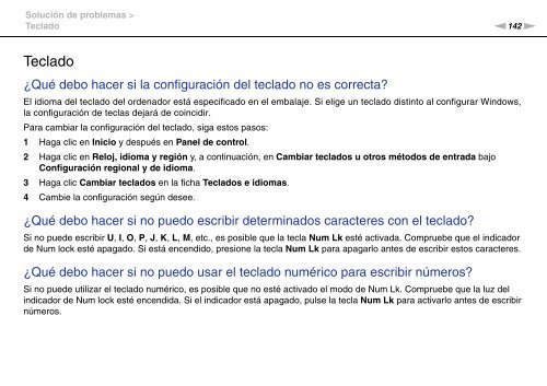 Sony VPCEF3E1E - VPCEF3E1E Mode d'emploi Espagnol