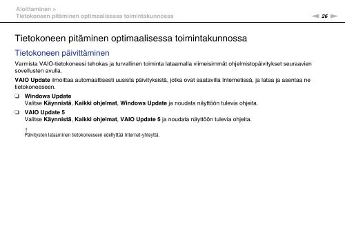 Sony VPCEF3E1E - VPCEF3E1E Mode d'emploi Finlandais