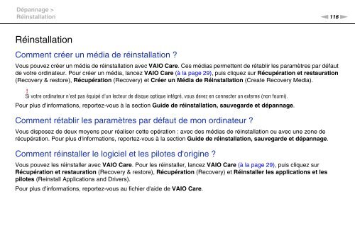 Sony VPCEF3E1E - VPCEF3E1E Mode d'emploi Fran&ccedil;ais