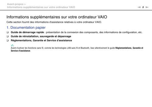 Sony VPCEF3E1E - VPCEF3E1E Mode d'emploi Fran&ccedil;ais