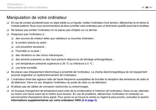 Sony VPCEF3E1E - VPCEF3E1E Mode d'emploi Fran&ccedil;ais