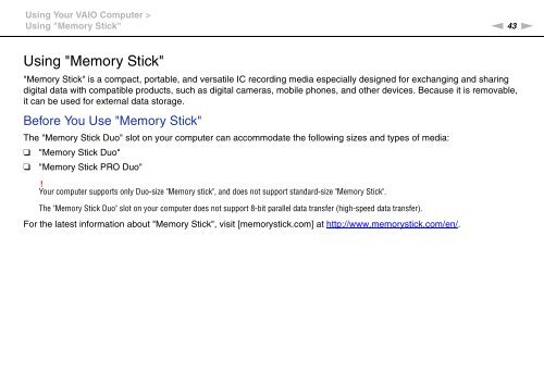 Sony VPCEF3E1E - VPCEF3E1E Mode d'emploi Anglais