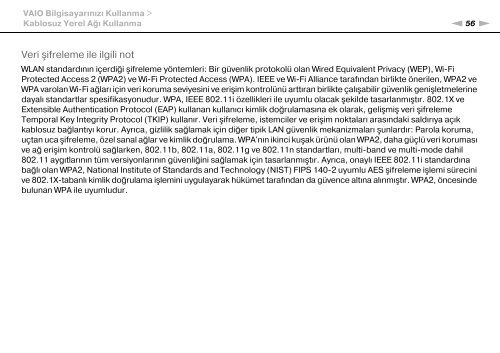 Sony VPCEF3E1E - VPCEF3E1E Mode d'emploi Turc