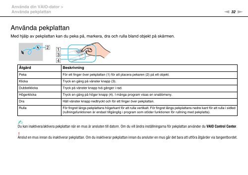 Sony VPCEF3E1E - VPCEF3E1E Mode d'emploi Su&eacute;dois