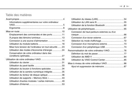 Sony VPCEF3E1E - VPCEF3E1E Mode d'emploi