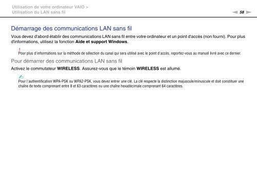 Sony VPCEF3E1E - VPCEF3E1E Mode d'emploi