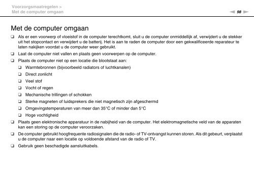 Sony VPCEF3E1E - VPCEF3E1E Mode d'emploi N&eacute;erlandais