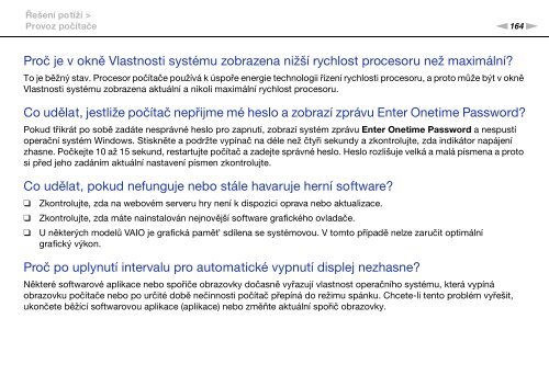 Sony VPCSB1C5E - VPCSB1C5E Mode d'emploi Tch&egrave;que