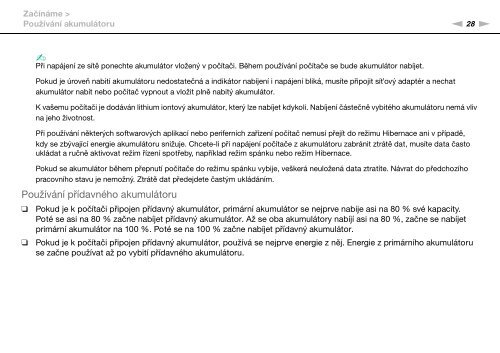 Sony VPCSB1C5E - VPCSB1C5E Mode d'emploi Tch&egrave;que