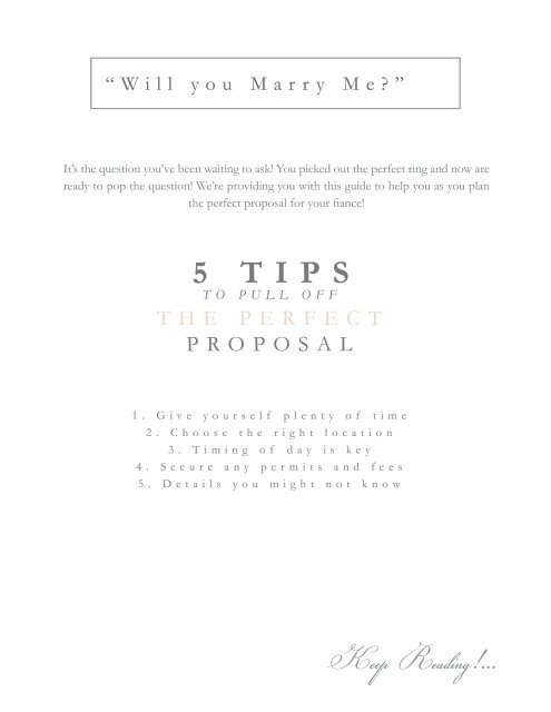 The Perfect Proposal Guide