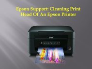 Epson Support: Cleaning Print Head of An Epson Printer