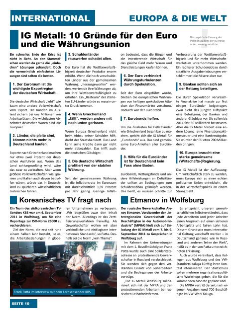 MAGAZIN WIR - IG Metall Wolfsburg