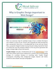 Why is Graphic Design important to Web Design?