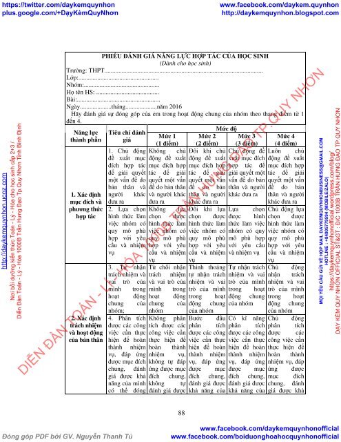 PHÁT TRIỂN NĂNG LỰC HỢP TÁC CỦA HỌC SINH THÔNG QUA BÀI TẬP PHÂN HÓA PHẦN DẪN XUẤT CỦA HIĐROCACBON - HÓA HỌC 11 THPT (2016)