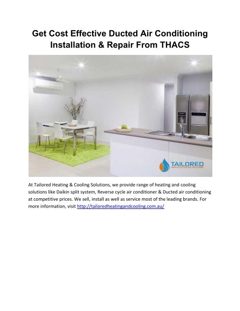 ducted heating and cooling cost