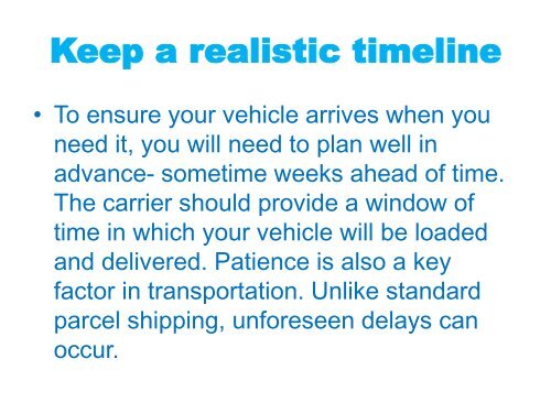 Important Factors to Consider When Shipping Your Vehicle