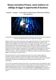 Nuova normativa Privacy Asseprim Convegno 11 Aprile Confcommercio Milano