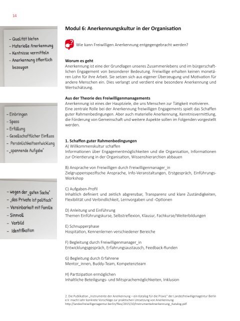 Handbuch. Freiwilligenkoordination in Unterkünften für Geflüchtete