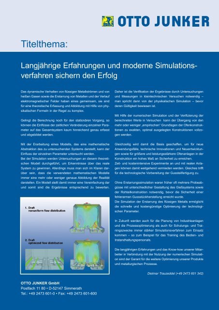 ANlAGENTECHNOlOGIE Leichtmetall - Otto Junker GmbH