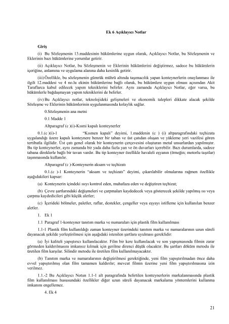 1972 Konteynerle Ġlgili Gümrük SözleĢmesi