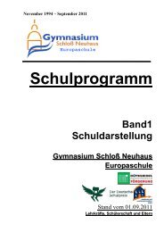 Band 1 - Gymnasium Schloß Neuhaus