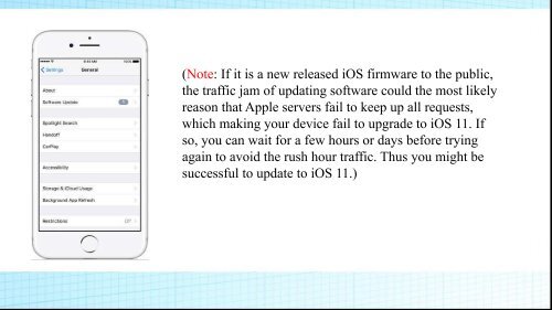 How to Fix iOS 11 Software Update Failed on iPhoneiPadiPod
